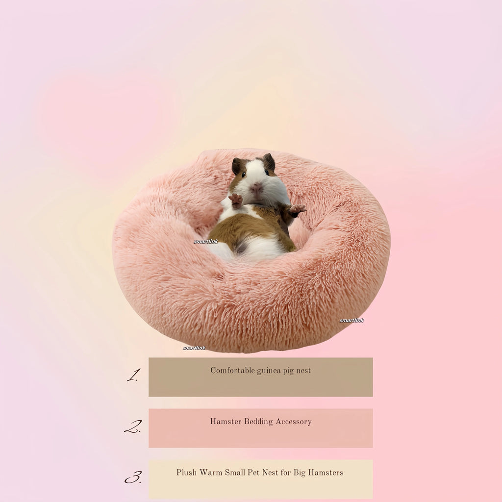 Plush Guinea Pig Bed Soft Hamster Bed House Winter Warm Squirrel Hedgehog Rabbit Chinchilla Bed House Nest Hamster Accessories