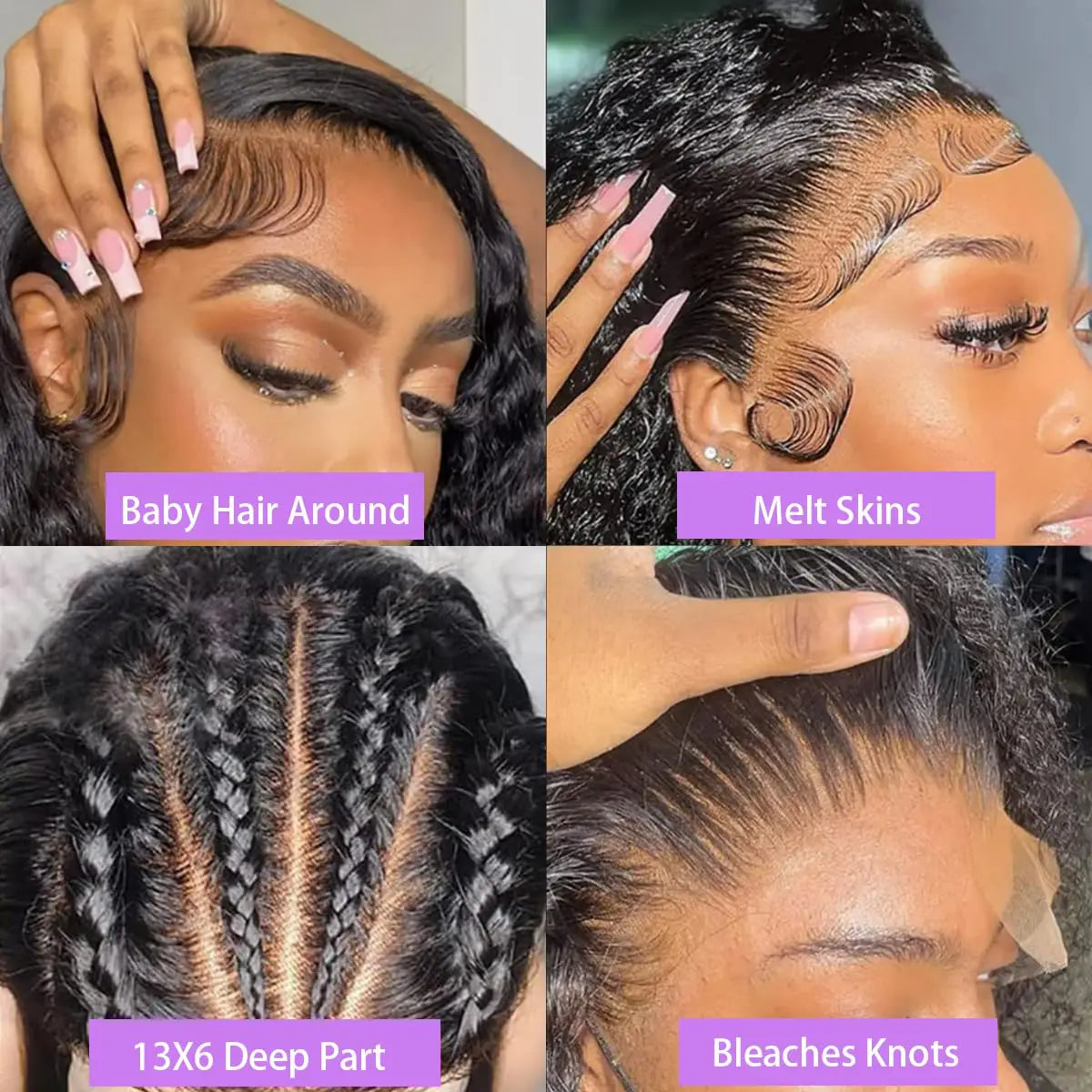 Curly 100% Human Hair Wigs 200 Density 13x6 Hd Lace Front Wigs 30 40 Inch Pre Pluck Brazilian Deep Wave Human Hair Wig For Women