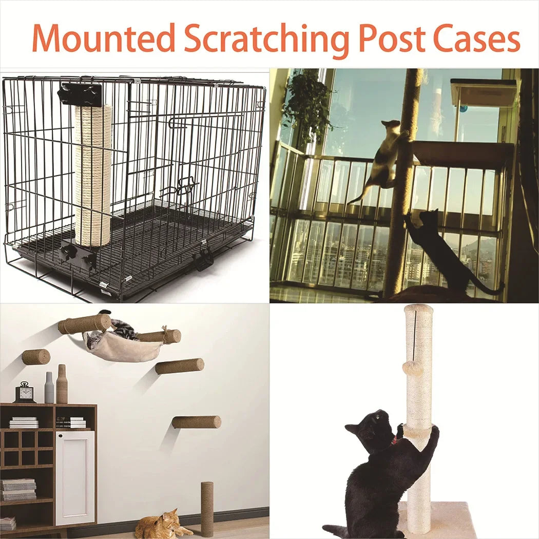 PVC Cat Scratching Post for Cat Tree DIY Cat Climbing Frame Replacement Post Sisal Rope Entangle Kitten Toy Scratch Furniture