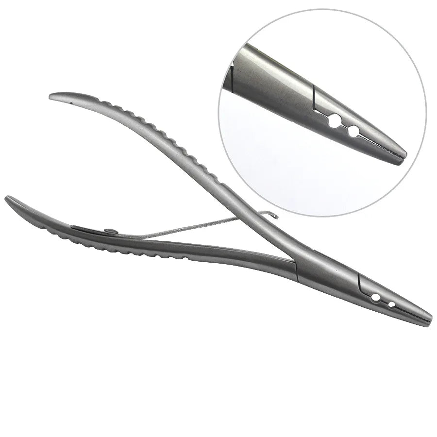 3 type 7 inch Silver Stainless Steel Clamp Hair Extension Plier with two holes Keratin Hair Extensions Removal Tools