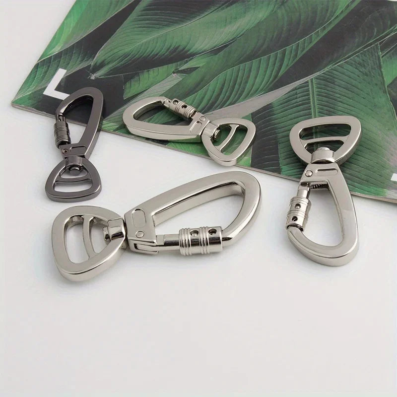 2PCS 16mm/21mm/26mm keychain lobster clasp metal luggage accessories 360° rotating outdoor carabiner dog leash metal spring hook