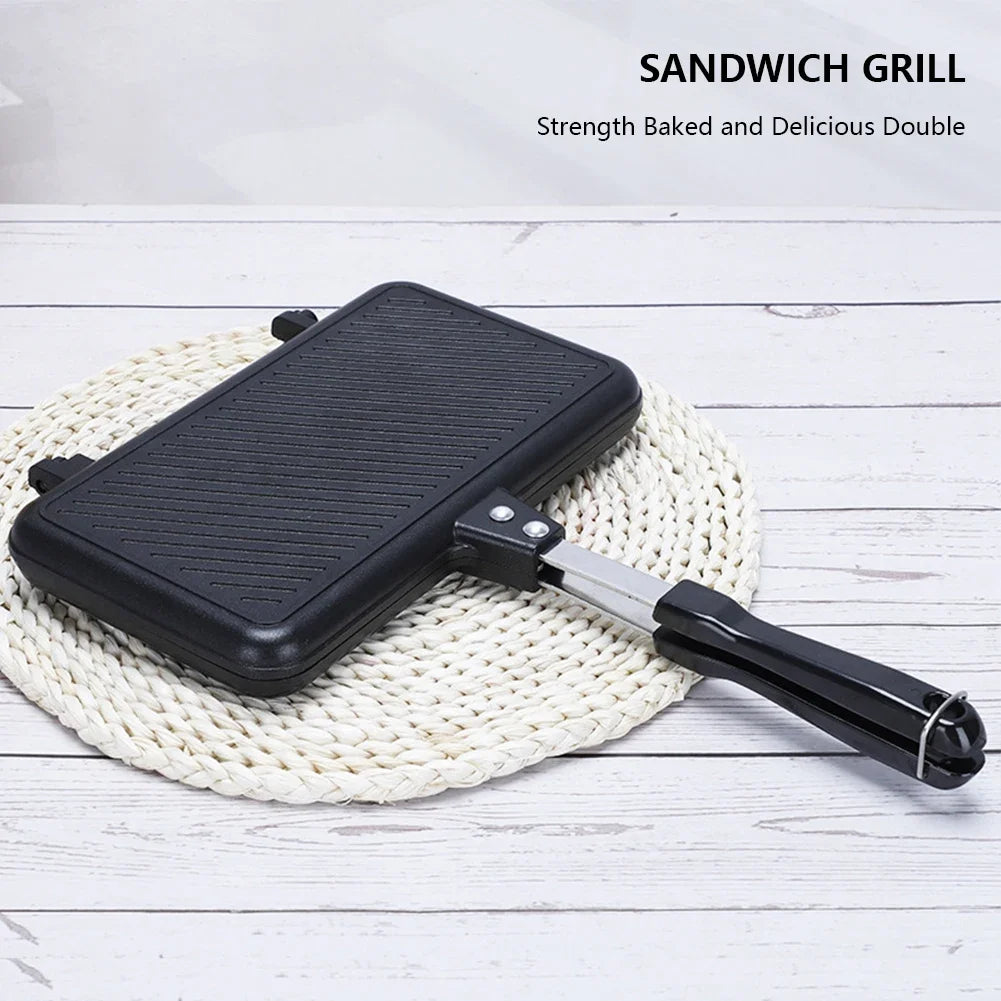 Double Sided Sandwich Maker Breakfast Machine Sandwich Bread Toast Frying Pan  Waffle Maker Baking Tray Kitchen Accessories