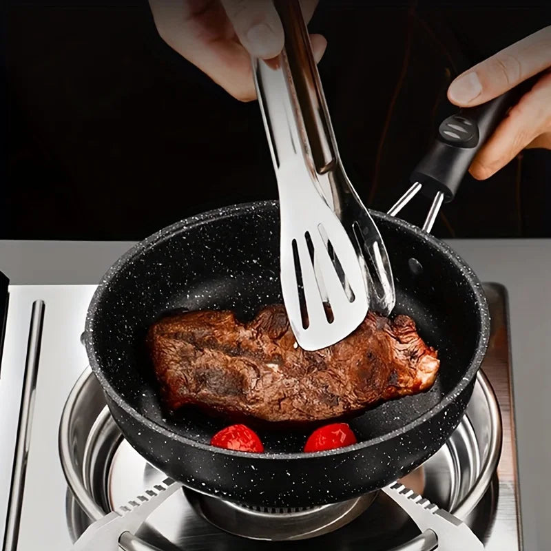 1pc Mini Nonstick Cast Iron Skillet with Pink Handle - Portable Omelette Pan for Induction & Gas Cooktops, Ideal for Breakfast