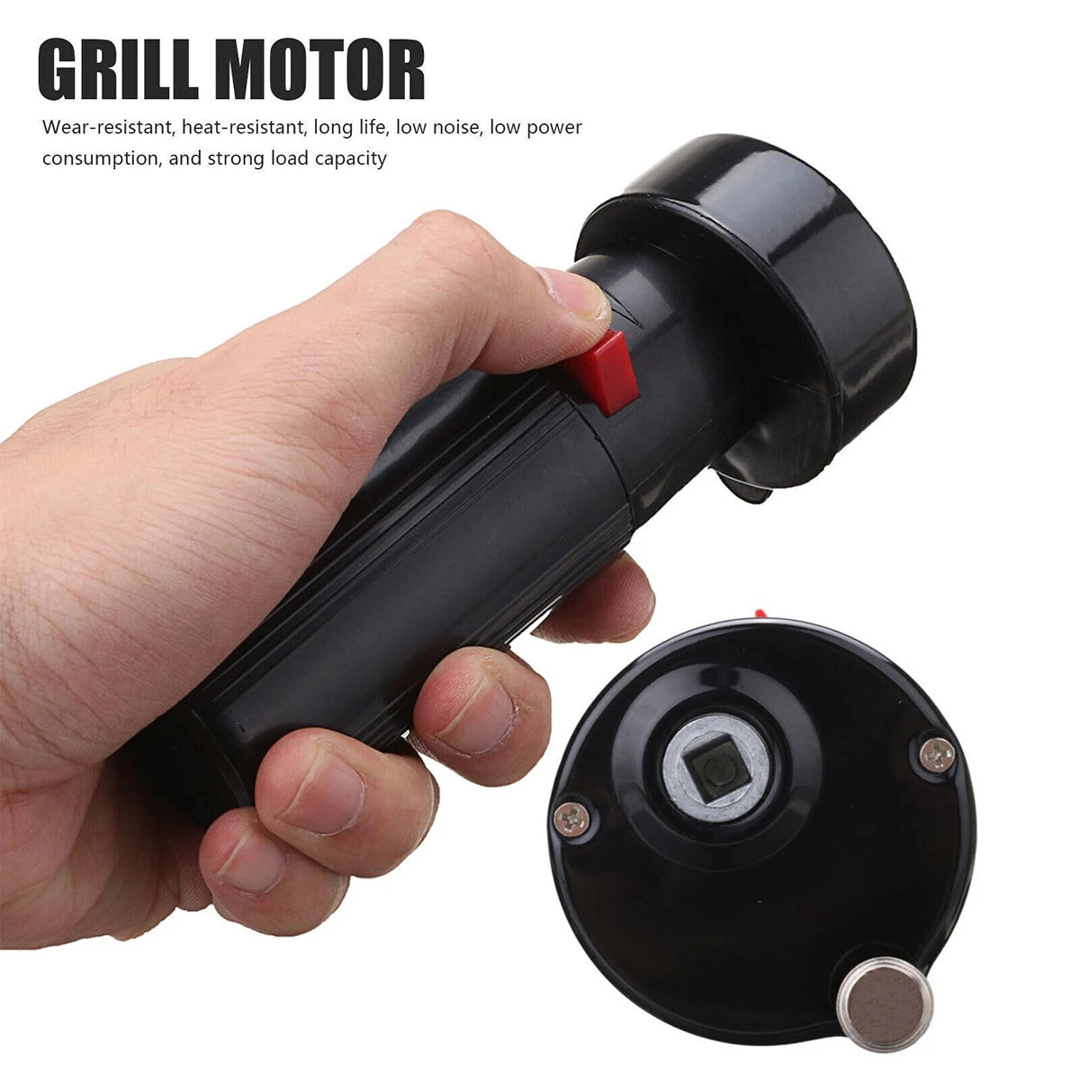 Electric BBQ Rotisserie Grill Rod 1.5V D Size Barbecue Rotisserie Rotator Motor Durable Electric BBQ Rotisserie Grill Rod