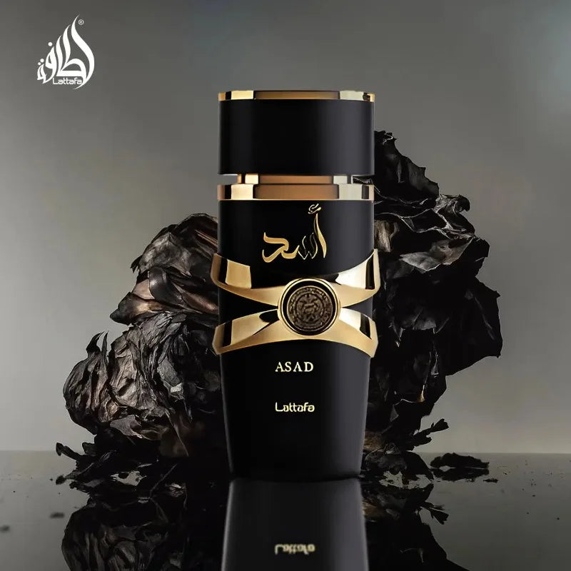 Lattafa Perfumes Asad Unisex Eau De Parfum Spray 3.4 Ounce Cologne Persistence Arabian women's perfume Pheromone long-lasting