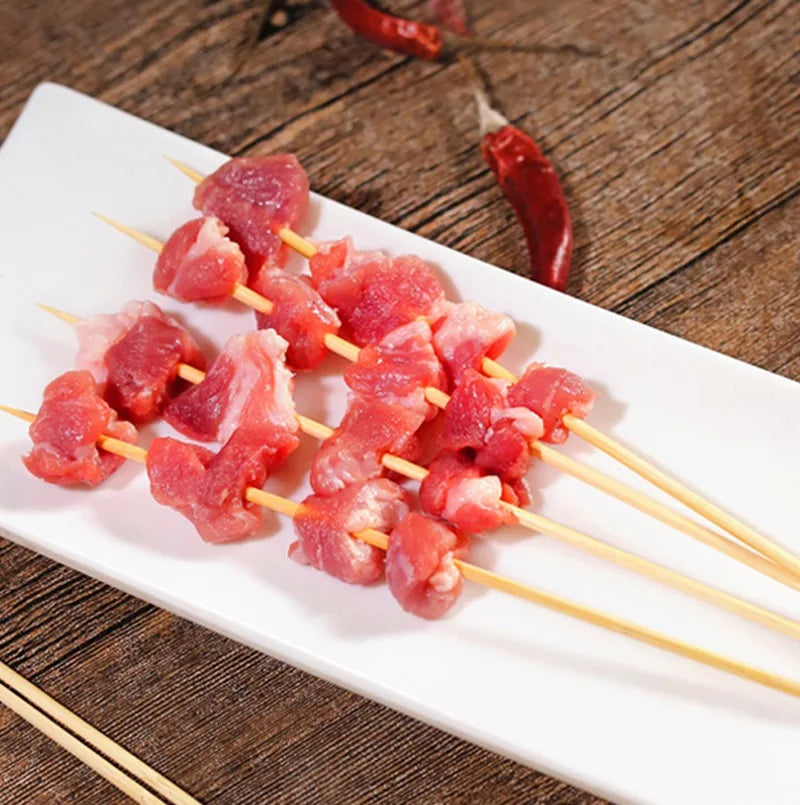 360/90x Food Sticks Bamboo Skewer Stick Disposable Wood for Home Kitchen Party Buffet Food Fruit Barbecue Tools Various Size