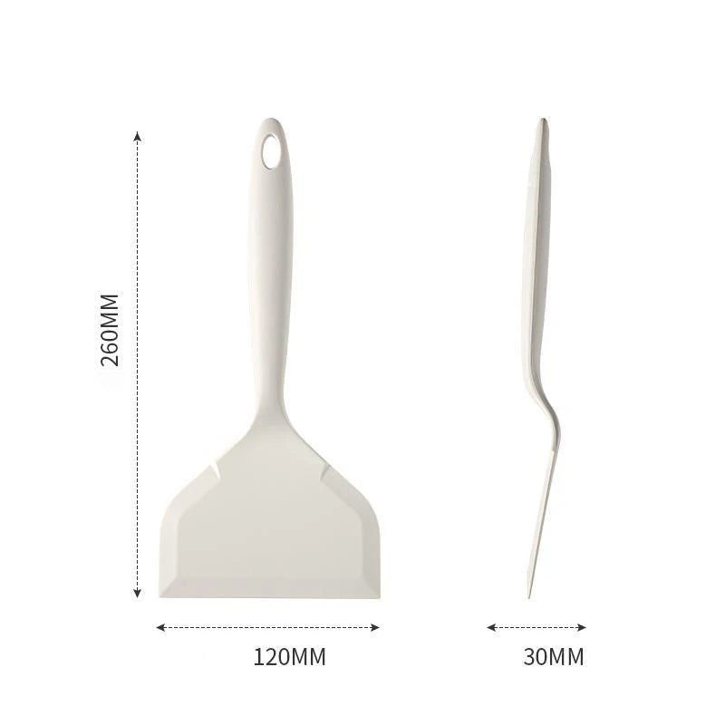1pc Silicone Spatula Heat Resistant Spatula Household Food Grade Non-stick Kitchen Tool for Cooking Egg Fish Pancake CFQJ001