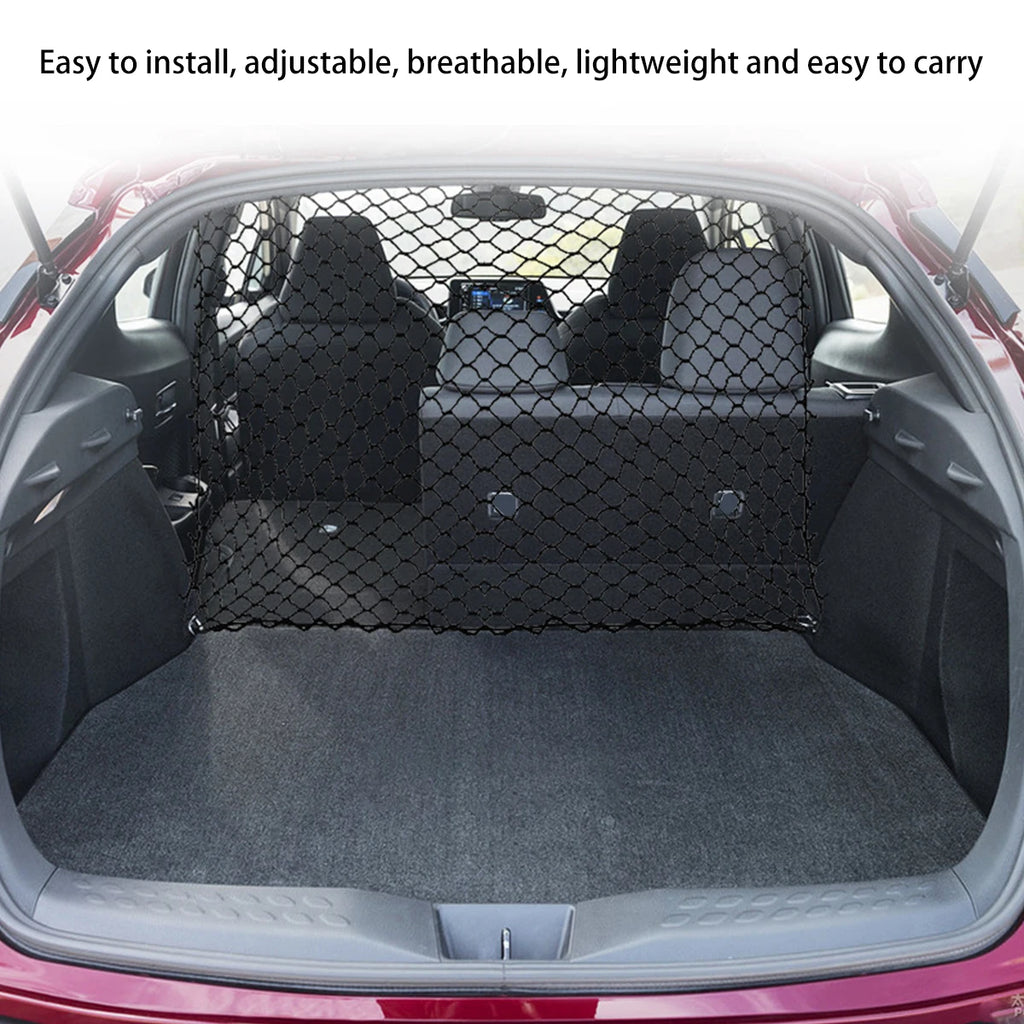 Car Dog Barrier Net Dog Safety Barrier Nets Foldable Dogs Fence with Hooks Practical Universal Car Pet Isolation Vehicle Barrier
