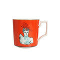 Creative Neptune Red Bone China Coffee Cup Round Storage Tray Home 400ml Tea Cup Birthday Gift Drinking Mug Home Decoration New