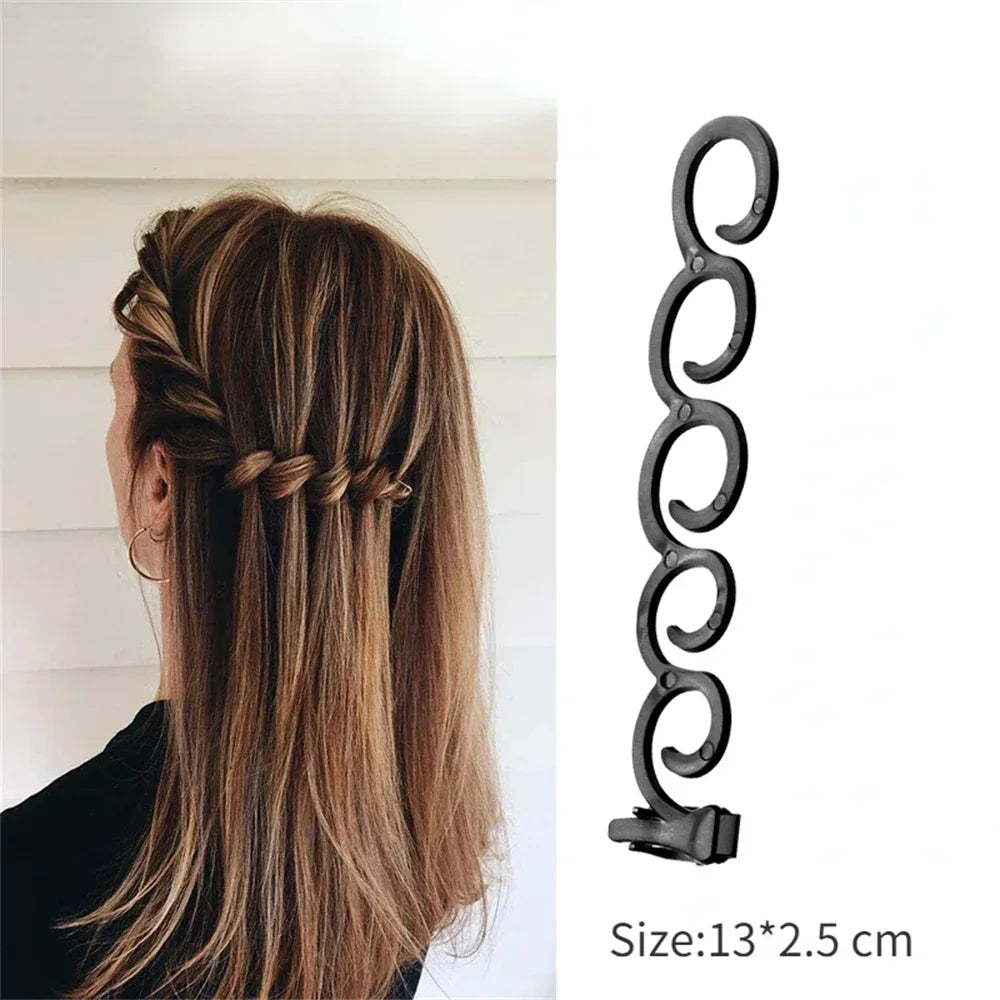 2pcs/Set Fashion Hair Braiding Weave Roller Twist Styling Maker Diy Hairstyling Accessories Salon Tool Home Use Braided Hair