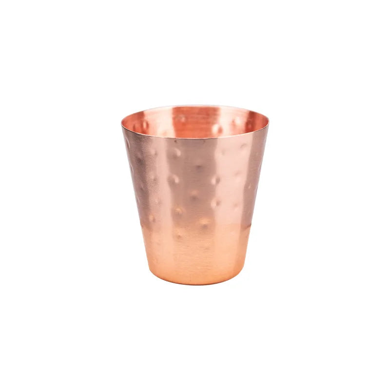 4Pcs New 100% Copper Cups Pure Solid  Moscow Mule PURE Copper Mugs-Shaped 2oz Cocktail Cups Beer Milk Mug Drinkware