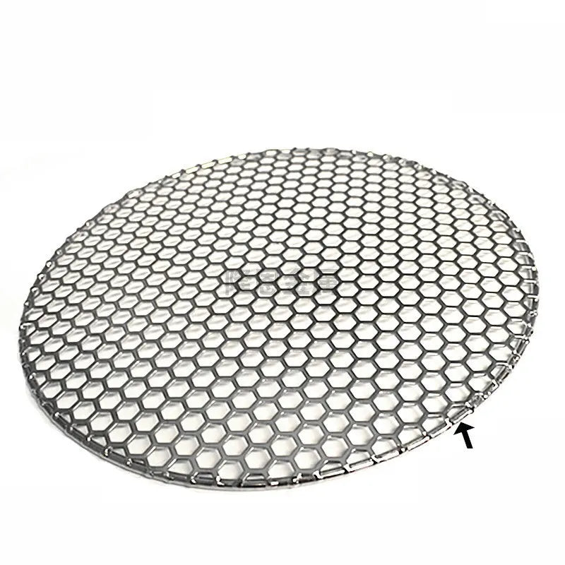 10-40CM Diameter Stainless Steel 304 Food Grade Round BBQ Charcoal Grate Barbecue Grill with Cellular Holes Grid Mesh Net