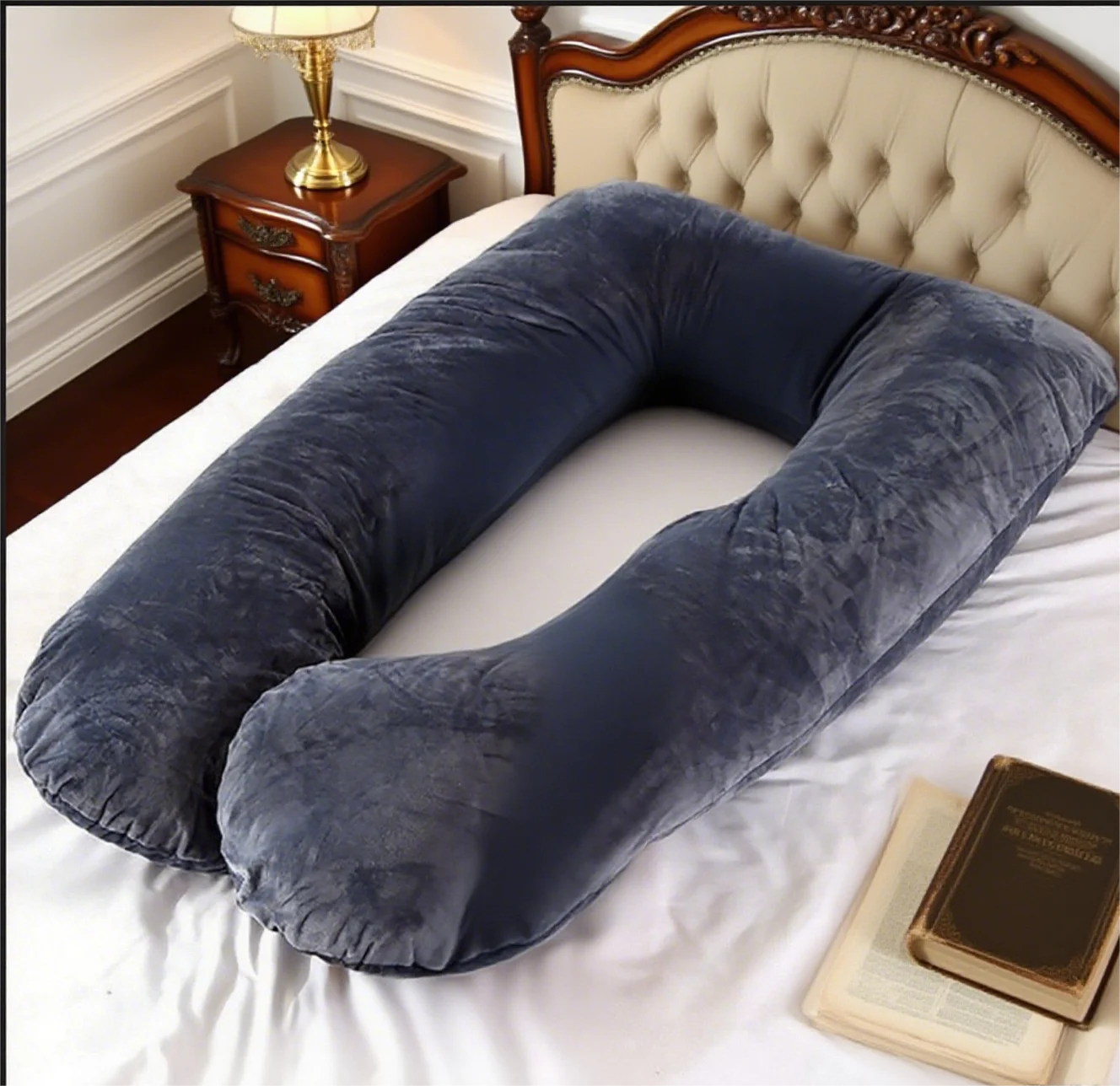 The velvet maternity pillow is soft to the touch and less irritating to the skin, bringing a comfortable touch to pregnant women