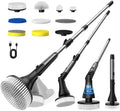 MayKing Electric Spin Scrubber – 9 Brush Heads, 3-Speed, Adjustable & Cordless for Bath, Tile, Floor Cleaning