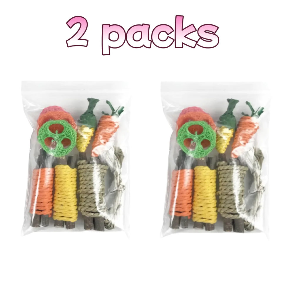 Pet Rabbit Guinea Pig Dragon Cat Fun Toy Hamster Rabbit Rabbit Tooth Grinding Set Pet Tooth Grinding Snacks