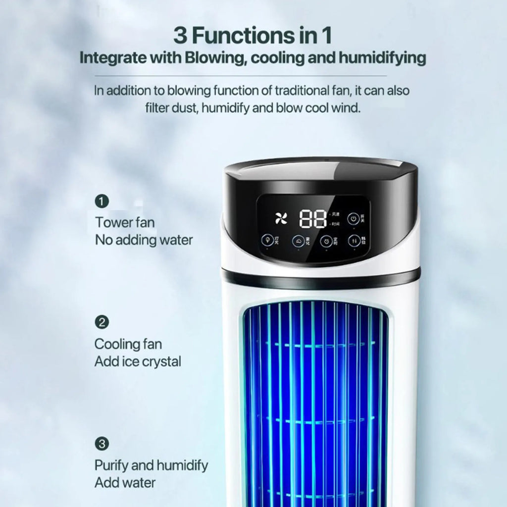 Portable Mini Air Conditioner Mobile Multifunction Air Cooler Fan Water Cooling Fan for Office Home Mini Air Conditioner