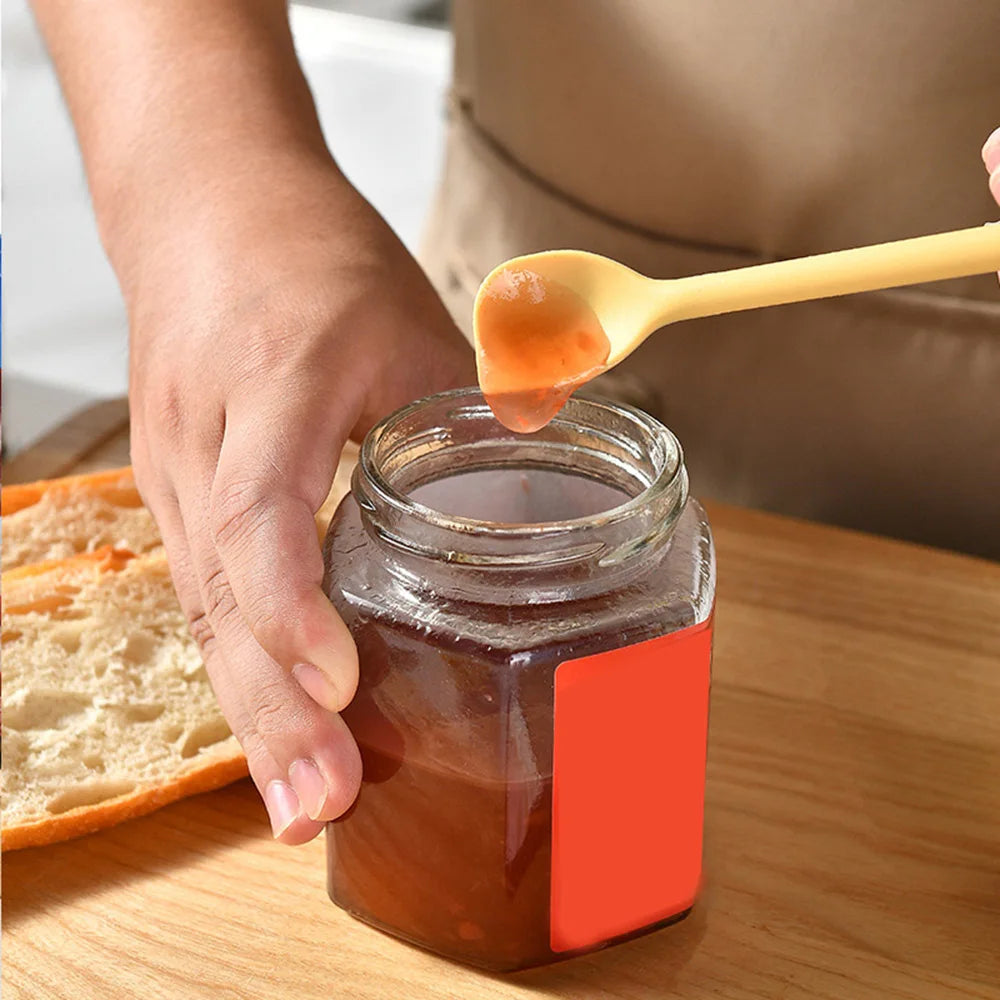 1/4Pcs Cosmetic Bottle Silicone Mini Scraper Baking Double End Two In One Spatula Jam Bottle Scraper Spoon Set