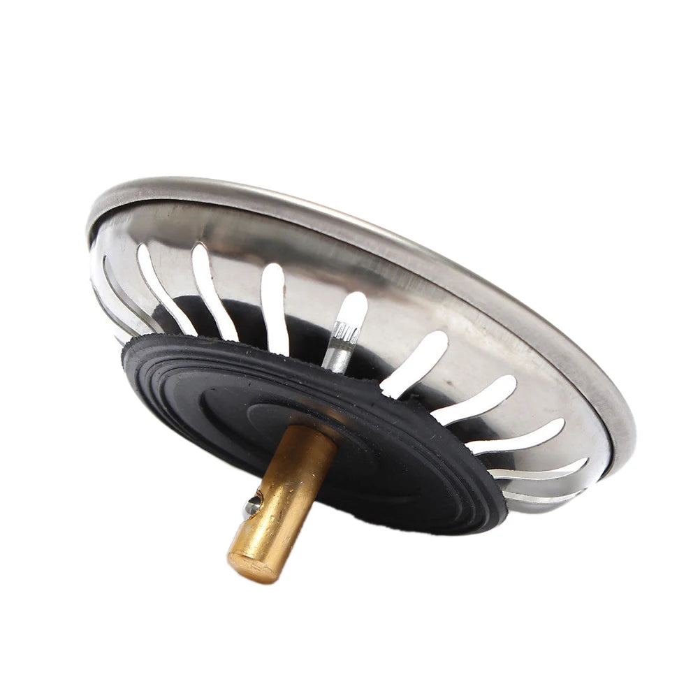 1Pcs Stainless Steel Replacement Strainer Kitchen Water Basin Sink Drainer Strainer Leach Basket Waste Plug Stopper Filter 83mm