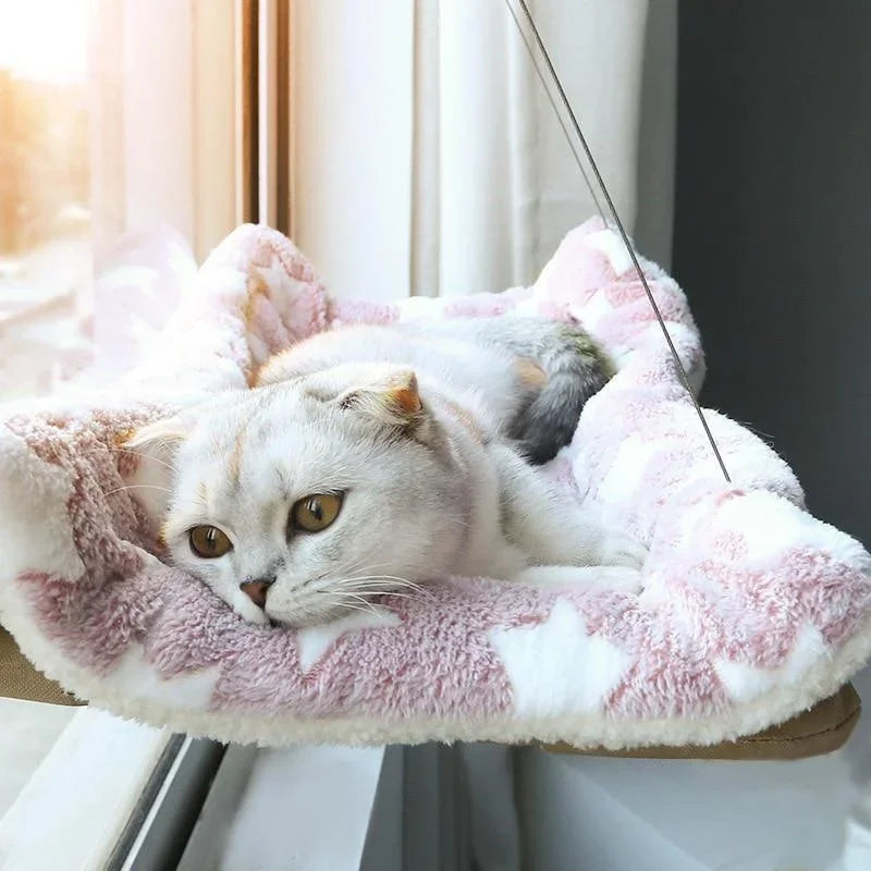 1 Pcs Pet Cat Hammock Hanging Cat Bed Bearing 20Kg Comfortable Cat Sunny Window Seat Mount Kitten Climbing Frame Pet Accessories