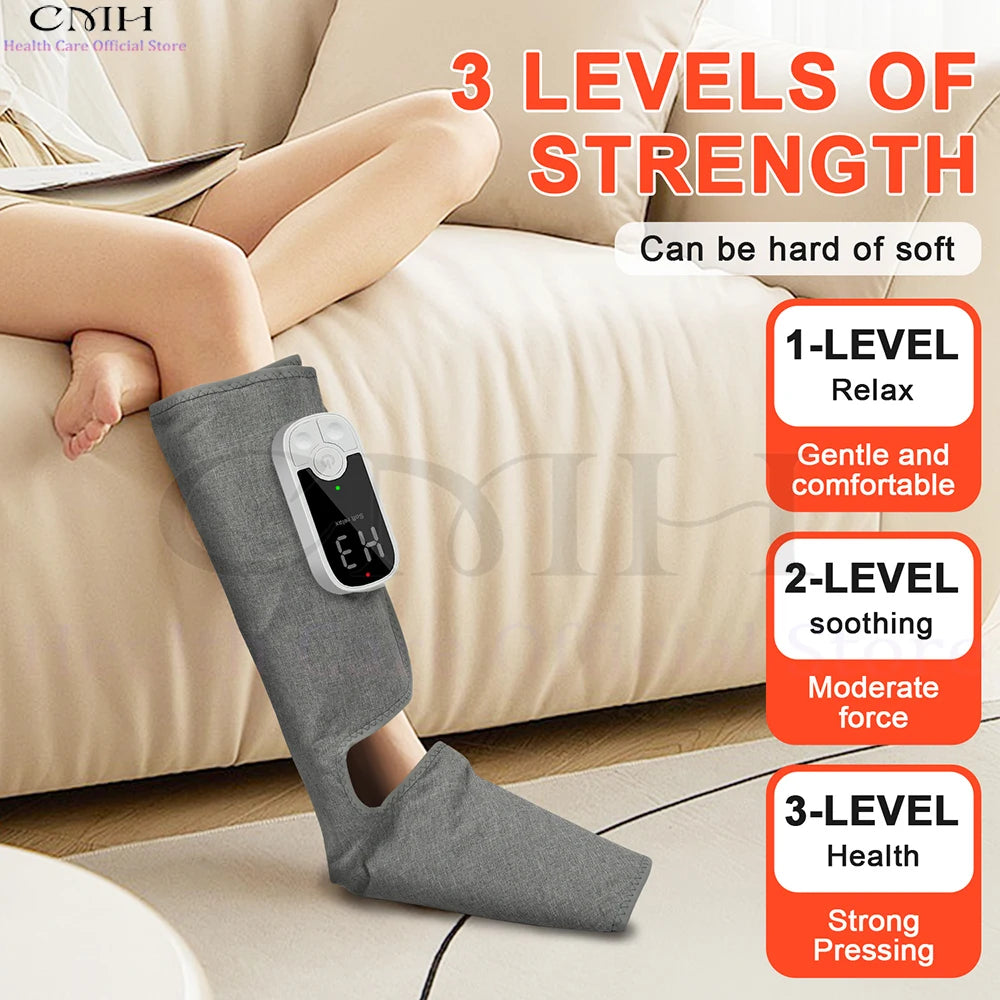 CMH Half Leg Massager with Heat - Air Compression for Foot, Calf & Thigh Muscle Relaxation, Pain Relief, Swelling, Edema & RLS