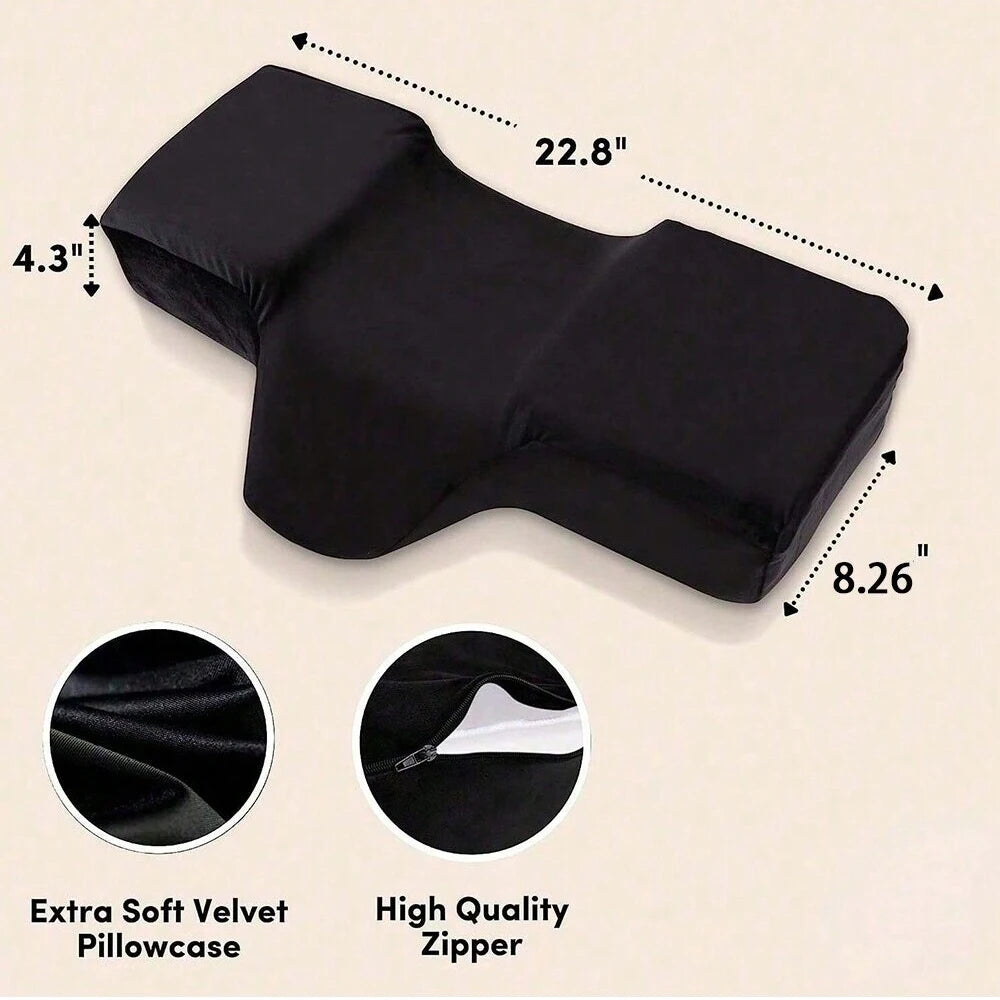 Lash Pillow for Eyelash Extension Memory Foam Ergonomic Curve Improve Cervical Soft Salon Pillows Makeup Lash Extension Supplies