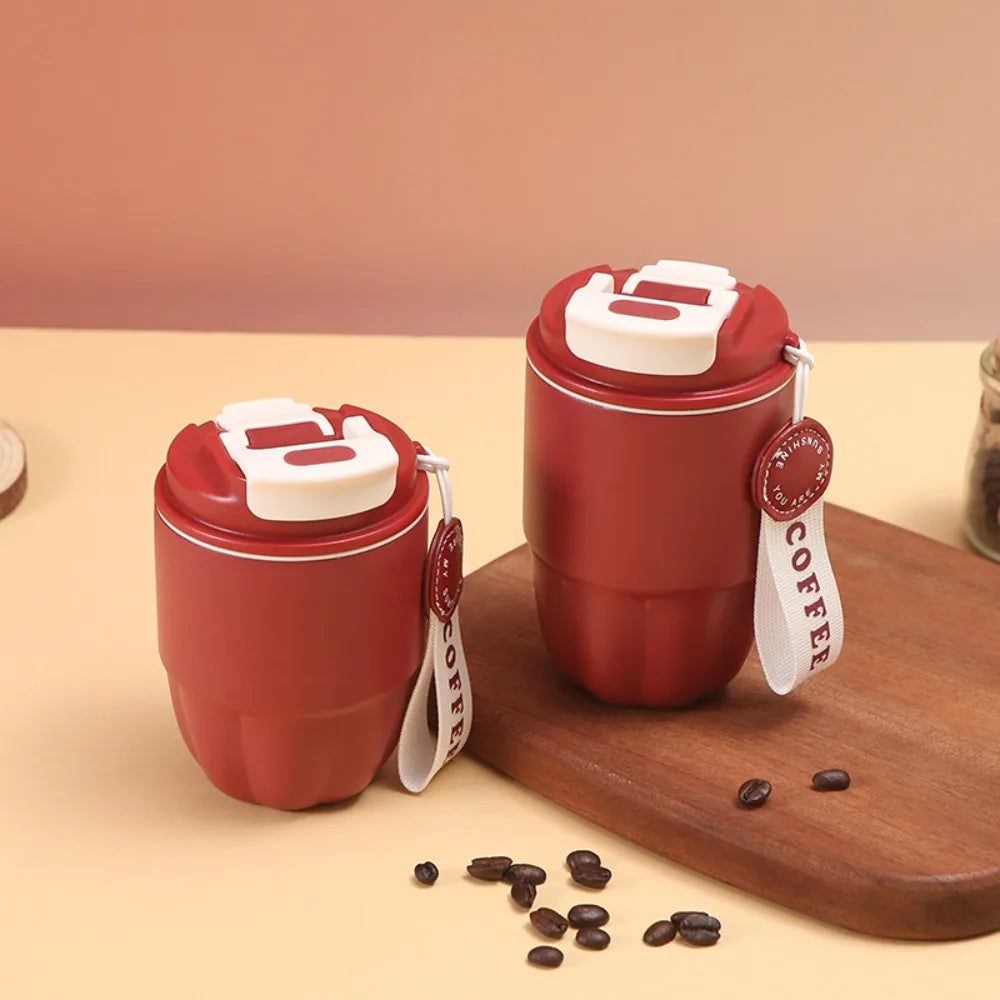 Durable Mini Stainless Steel Coffee Mug Portable Simple Vacuum Flasks 260ml Small Capacity Dual Drink Cup Car