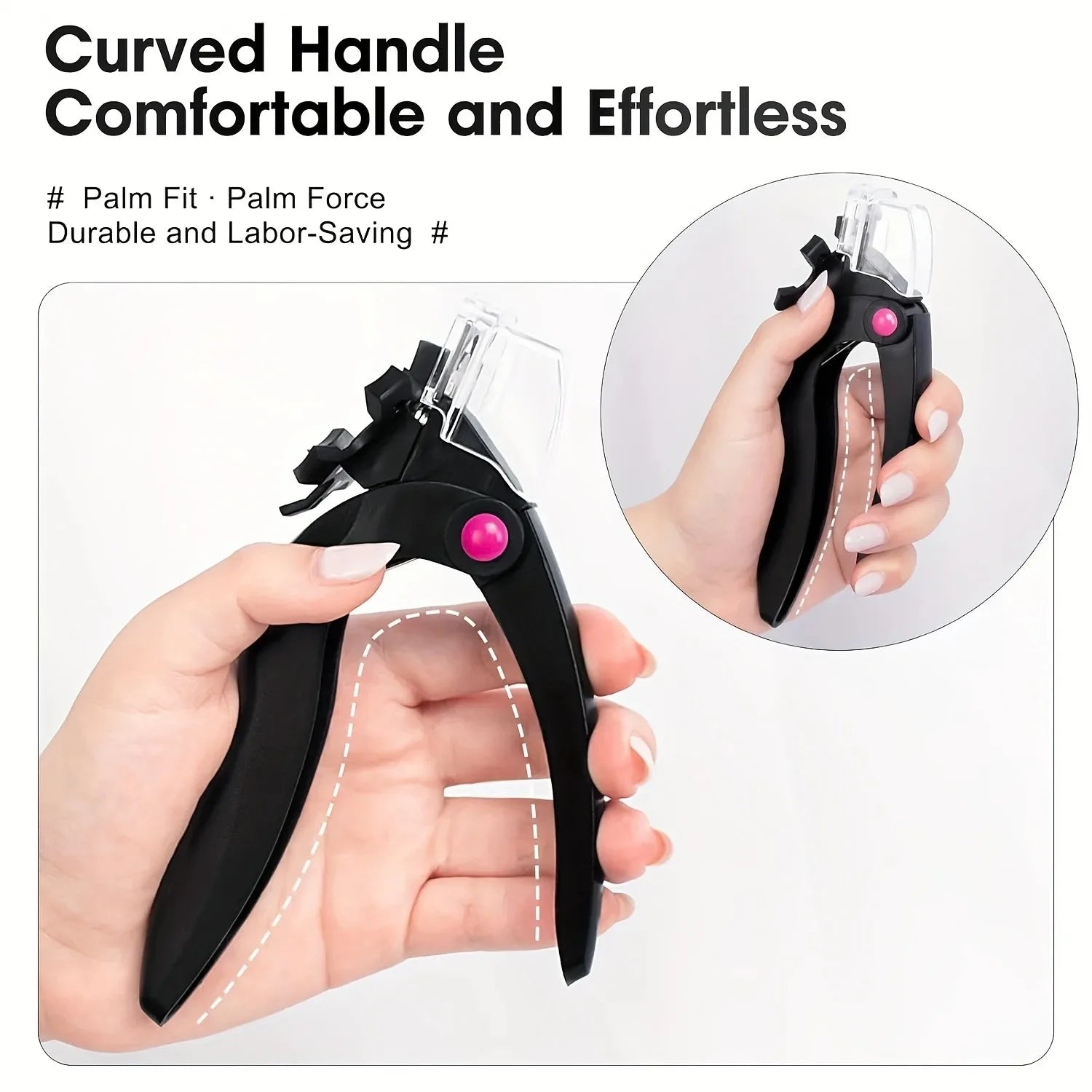 1PC U-Shaped Nail Scissors Acrylic Nail Clipper Adjustable False Nail Tip Cutter Trimmer Manicure with Stainless Steel Nail File