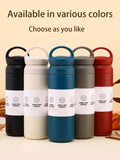304 Portable Lid Insulated Mug, Simple and Stylish High-Appearance Student Large-Capacity Water Bottle