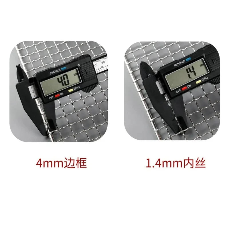 304 Stainless Steel BBQ Mesh Non Stick Grilling Basket Grill Mesh Mat Meat Vegetable Steak Picnic Party Barbecue Tool
