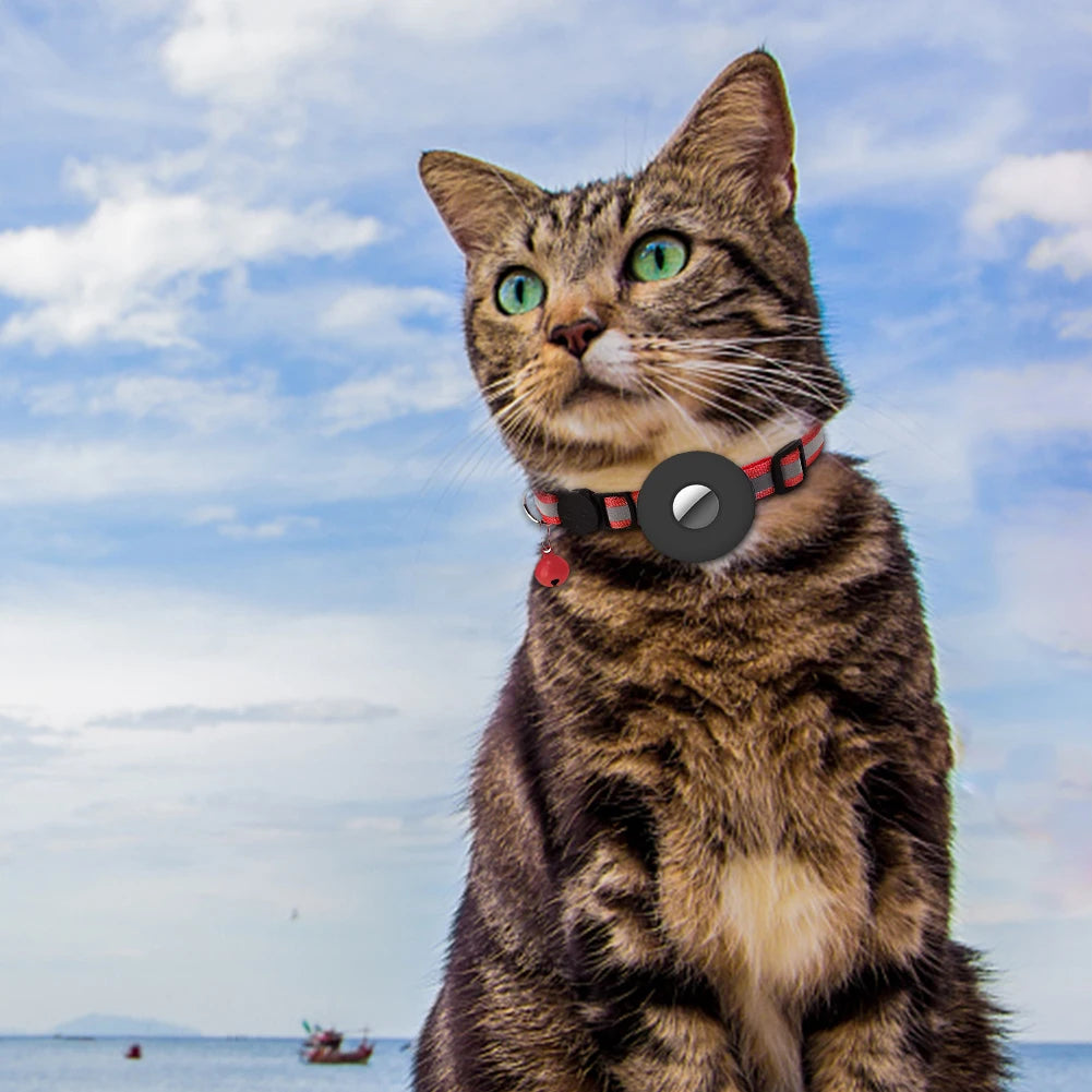 Portable Gps Tracker Lightweight Fashion Locator Collar for Cat Inteligent Cat Tracker Adjustable Size （Not Include Tracker！）