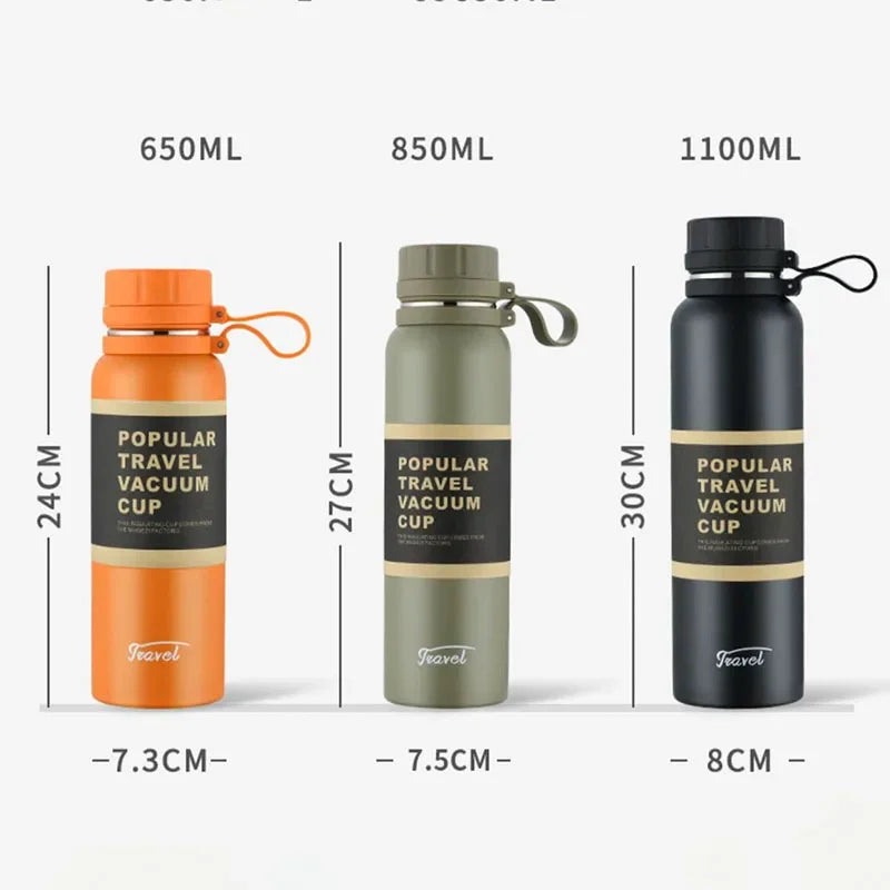 1PCS Stainless Steel Thermos with Tea Filter Double Wall Vacuum Flask Sports Outdoor Fitness Thermal Bottle Insulation Cup