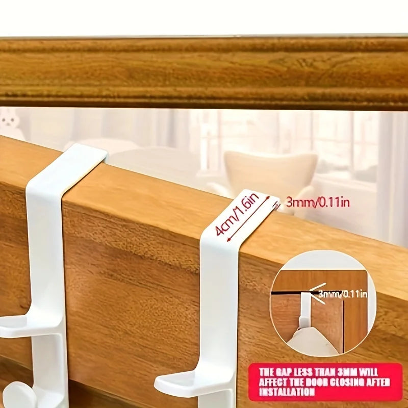 Space-Saving Over Door Hanger Multifunctional Sturdy for Bedroom Clothes Bags Storage