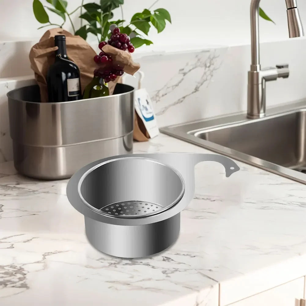 1-2pcs Steel Swan Sink Strainer - Heavy Duty Drain Basket for Kitchen Sink & Bathtub with Anti-Clog Filter