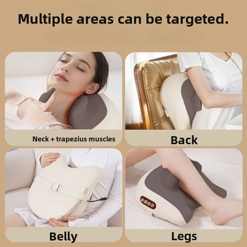 Multi Functional Neck and Shoulder Massager Household Neck and Back Kneading Tool with Multiple Adjustable Hot Compress Massage