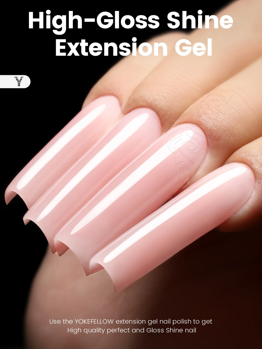YOKEFELLOW 50g Builder Gel Nail Polish Large Capacity Nude Pink Hard Gel for Nail Extension Strong Self-Levelling Long Lasting