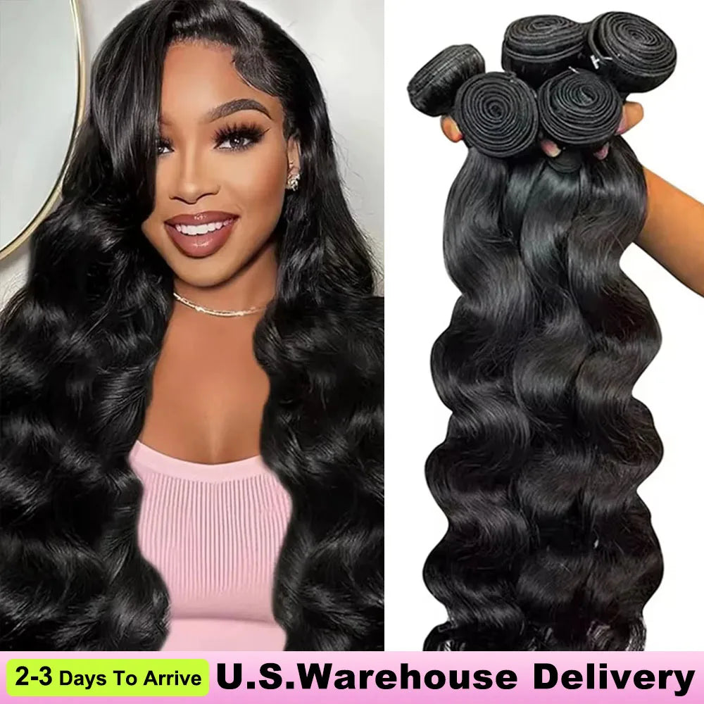 16A Body Wave Human Hair Bundles With 4x4 Closure Brazilian Virgin Weave Hair 100% Unprocessed Raw Hair 3 4 5 Bundles Extensions