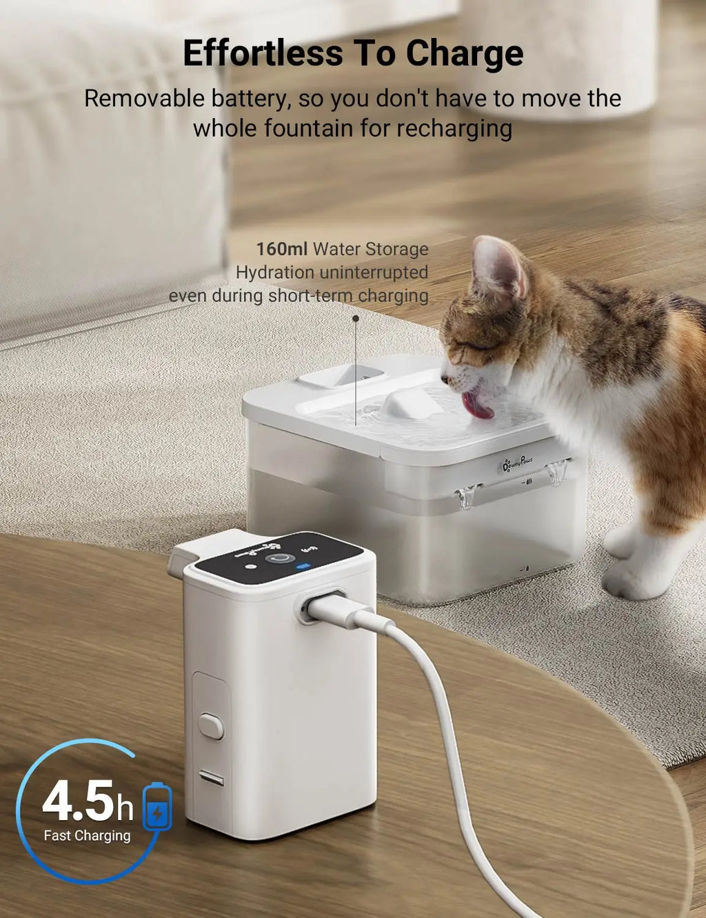 DownyPaws Battery & Sensor 2 In 1 for 2.5L Wireless Cat Water  Fountain WFP6  Dog Water Dispenser Water Drinker Accessories