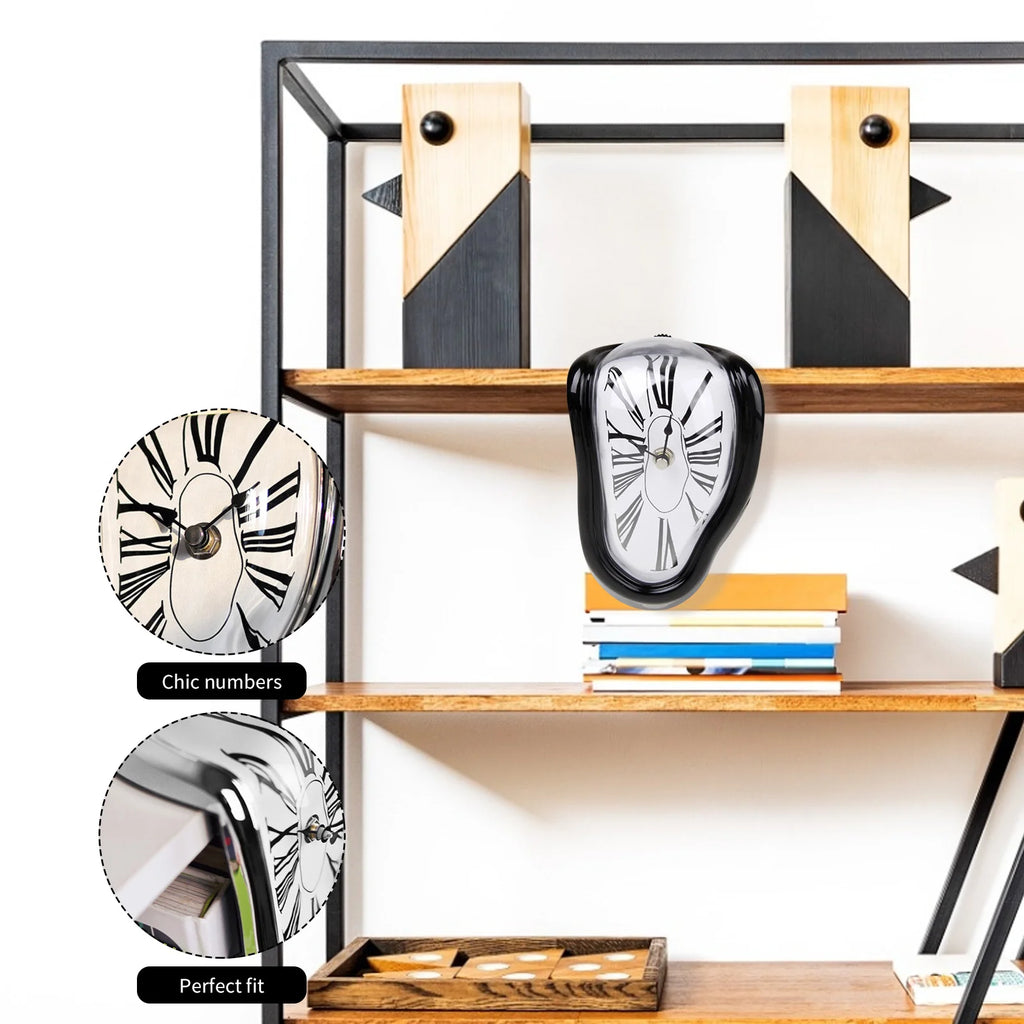 Melting Clock Surrealism Melting Clock Creative Table Twisting Clock Exquisite Vintage Melting Table Clock Gifts for Art Lovers