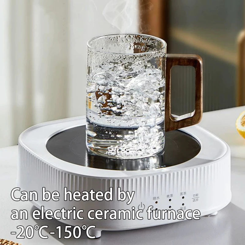 2/4/6pcs Glass Cups With Walnut Handle 300ml Coffee Mug Heat-resistant Tea Making Cup Household Office Drinking Glasse Set