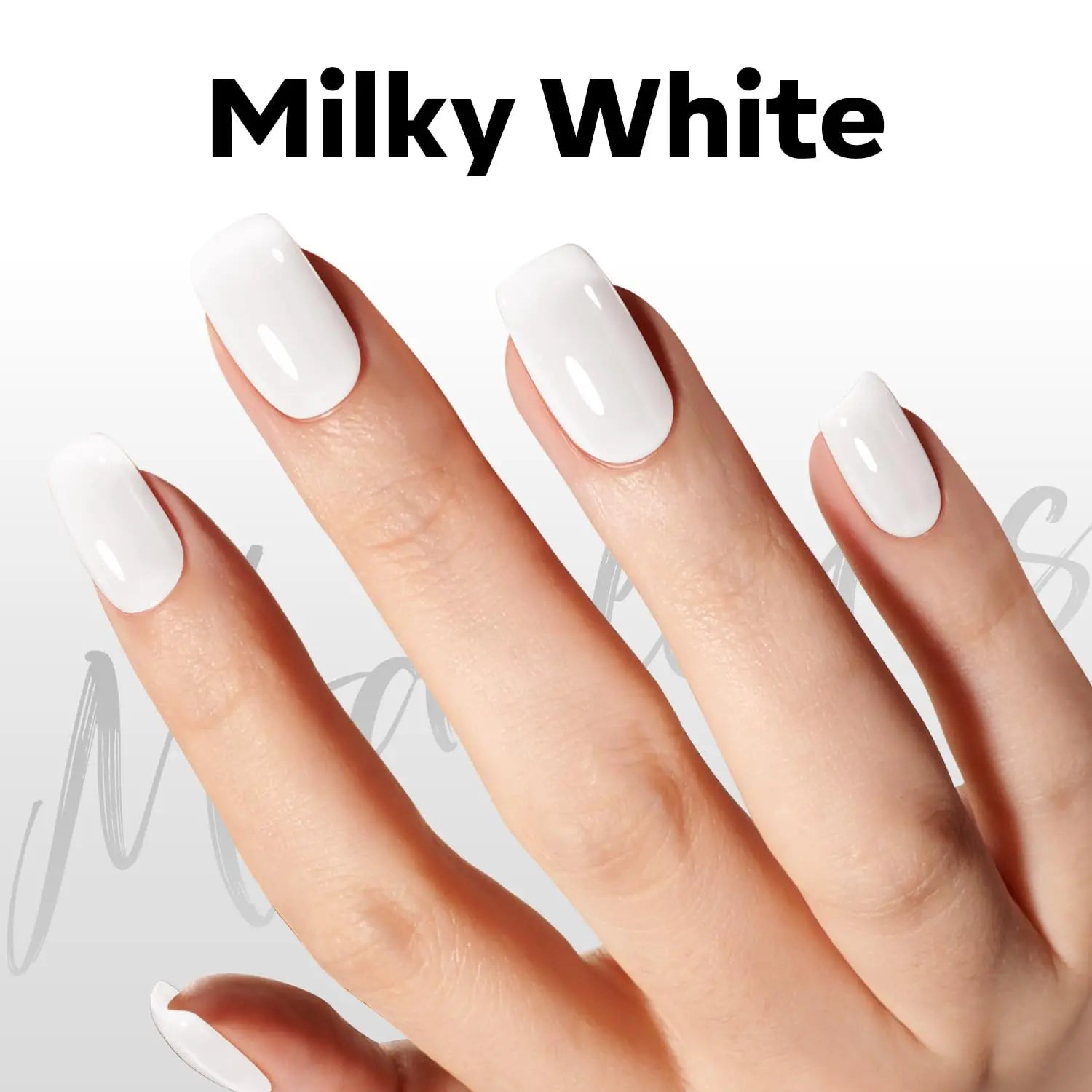 modelones Milky White Gel Nail Polish Nail Polish Natural Color Translucent Jelly Soak Off LED Clear Coat Soap Nails Art White
