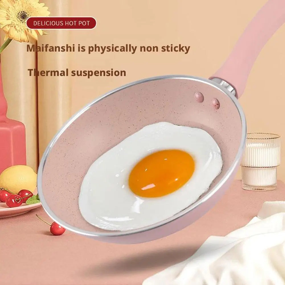 1pcs Egg Frying Pan Medical Stone Non-stick Frying Pan Bao Complementary Food Pot Breakfast Pot Cooker Universal Cookware