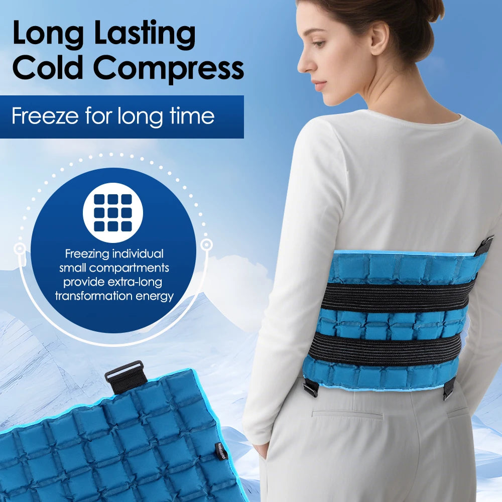 Large Ice Pack Reusable Self-Absorbing Water Cushion Cold Hot Compress Shoulder Back Massage Pad Sport Muscle Relax US Warehouse