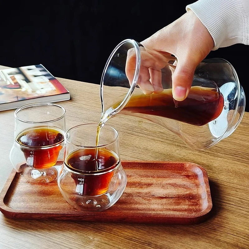 FOME Double Walled Glass Cup Transparent Coffee Milk Mug Espresso Cup Home Brandy Wine Cocktail Glasses Tasting Cup