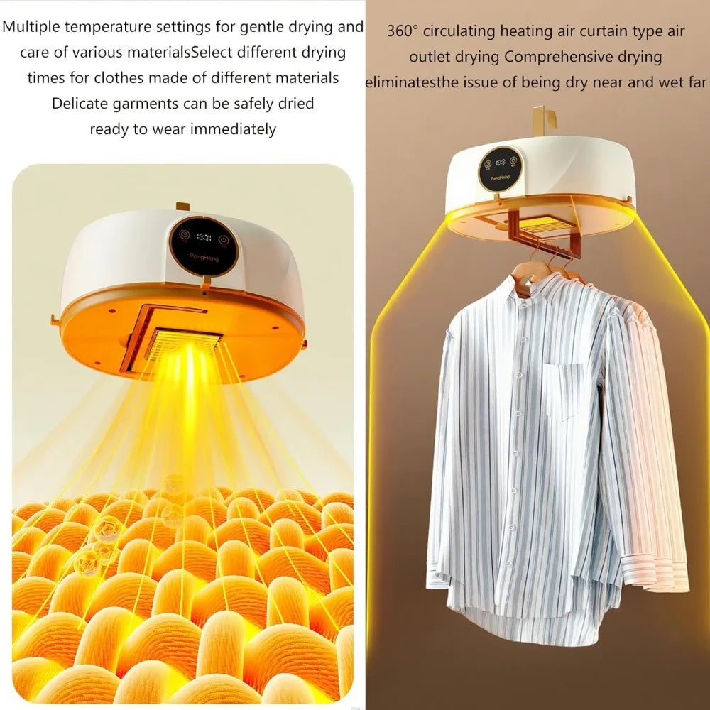 Automatic Ironing Machine for Home, Portable Clothes Dryer for Apartments, 2-in-1 Garment Steamer & Folding System with Vertical