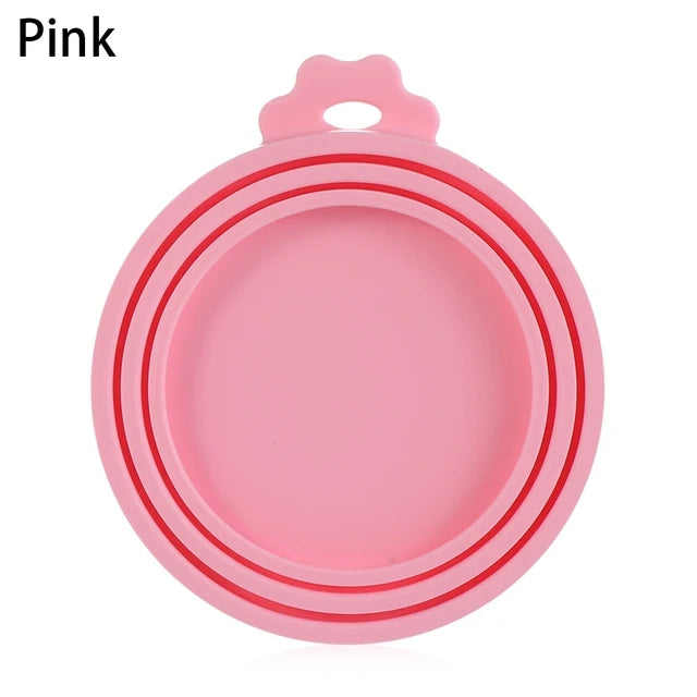 3 In 1 Reusable Pet Food Can Silicone Cover Food Storage Keep Fresh Tin Cap Lid Seal Cover Pet Supplies For 8.9cm/7.3cm/6.5cm