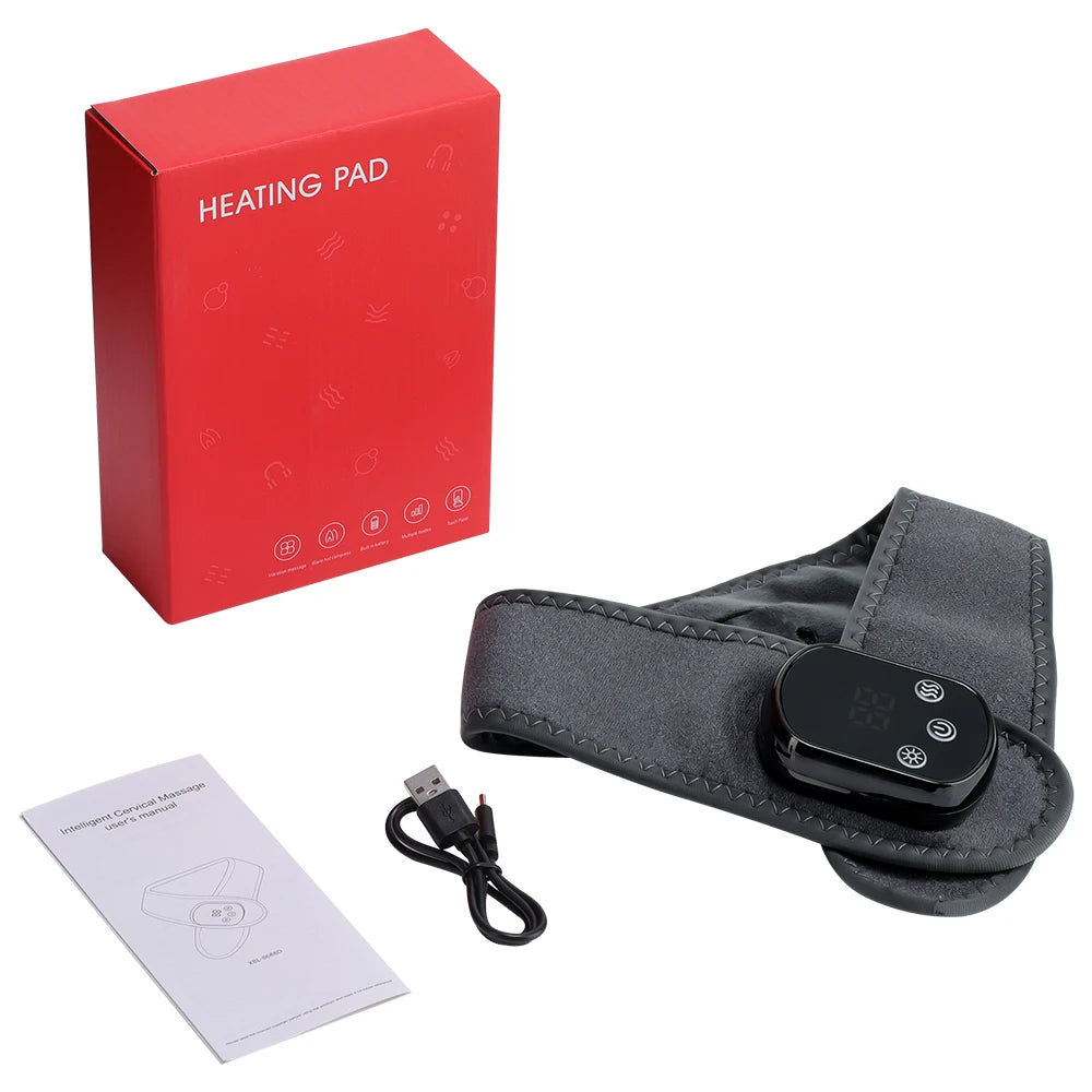 Electric Heated Neck Massage Belt with 5 Adjustable Temperature Levels for Warmth And Neck Massager Muscle Relaxation