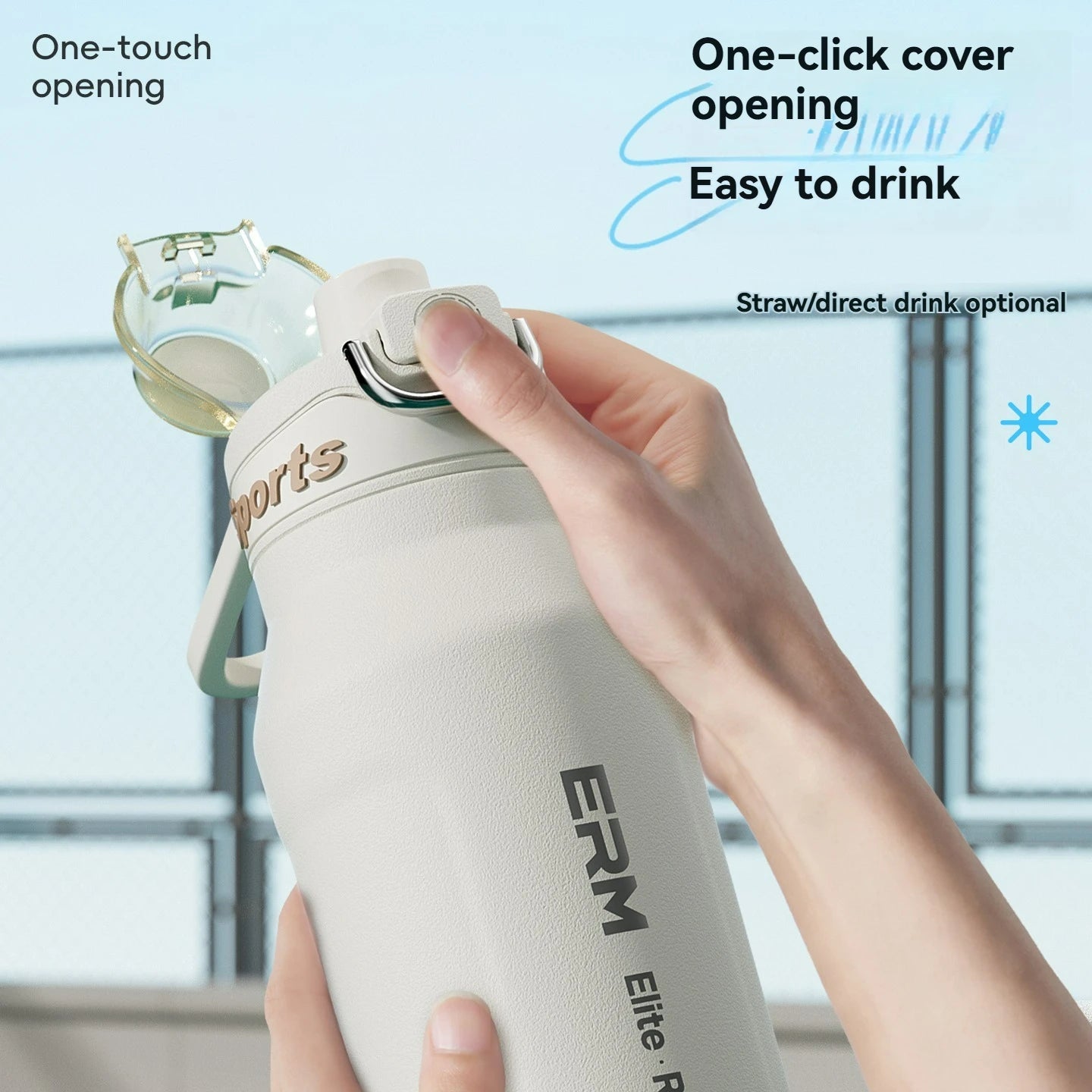 1.5L Insulated Water Bottle Stainless Steel Cold Hot Insulated Cup Vacuum Thermos Bottle Double Wall Flasks