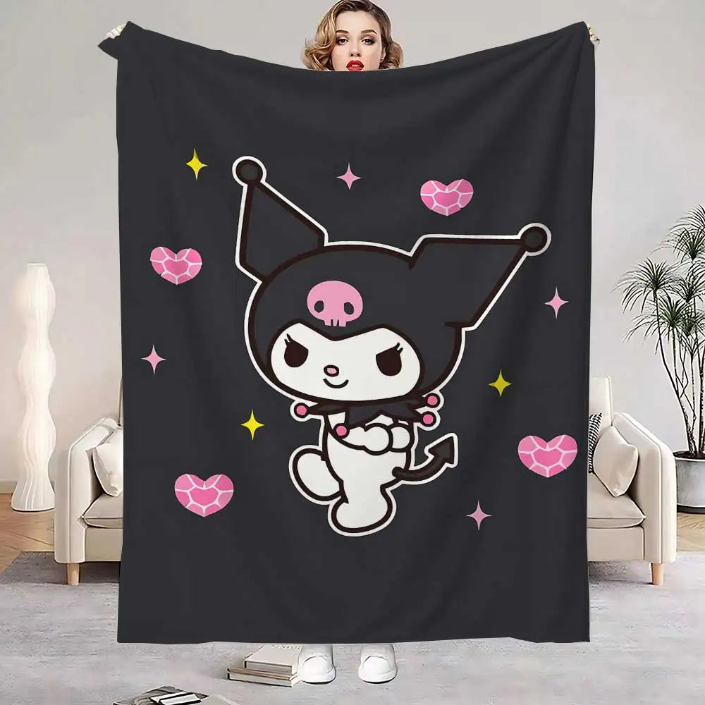 Kawaii Kuromis Blankets for Decorative Sofa Cover Blanket King Size Fluffy Plaid Luxury Bedding Home Interior Throw Knee Soft &