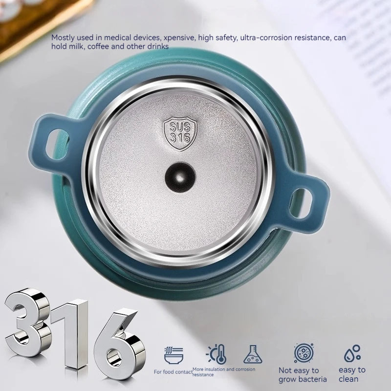 GIANXI Children's Thermos Cup Students Go To School Special Straw Cup Men And Women 2024 New Kettle 316 Large Capacity Water Cup