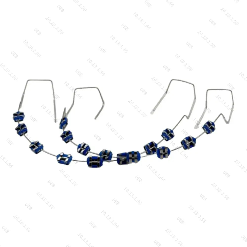 Temporary Tooth Decoration Dental Fake Braces with Metal Wires & Bracket Dental Metal Bracket Dental Tool for Tooth Decor